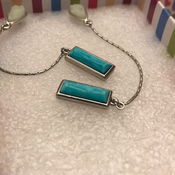 🧿Turquoise Drop & Linear Earrings - Picture 4 of 5